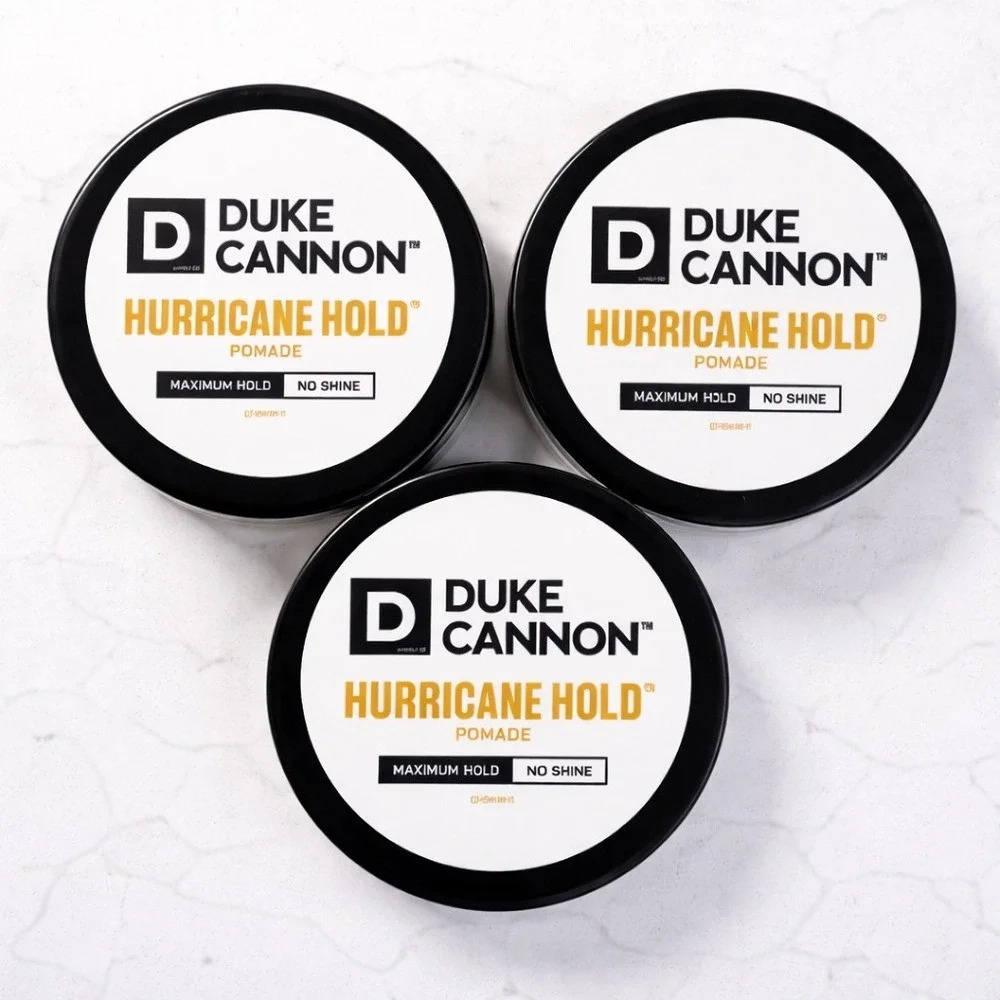 Duke Cannon Hurricane‎ Hold Pomade LOT OF 3- 2 oz Each- Maximum Hold No Shine